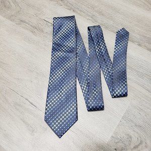 Geoffrey Beene Blue Polka Dot Silk Neck Tie